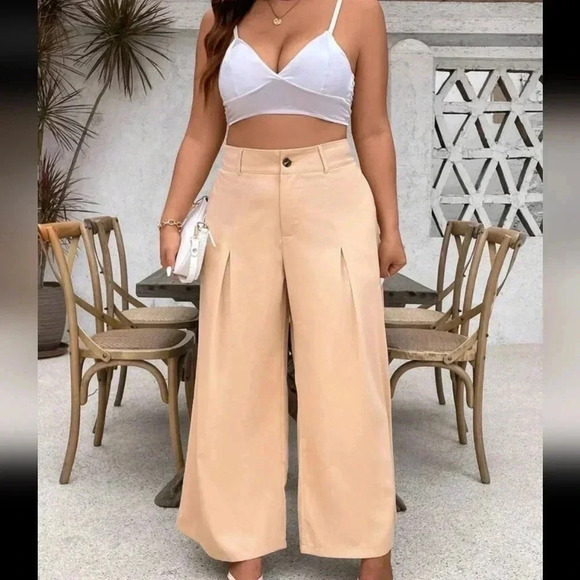 Women's High-Waisted Wide Leg Casual Pants - Picture 1 of 10